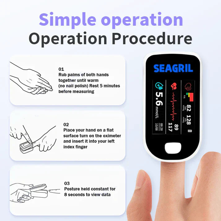 🏆LAST DAY SALE 60% OFF⏰SEAGRIL™ Gen-2 Smart Glucose Monitor-99.9% Accuracy + Exclusive Gift ✅TGA Approved